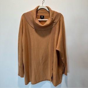 JM Collection Cowl Neck Faux Wrap Knit Long Sleeve Sweater Women’s Size 2X